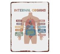 JRXFXEKW Educational Parts of A Fruit Bush Metal Sign Retro Aluminum Diagram for Botany Nature Study Room Wall-Art 8 X 12 in