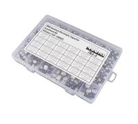 JRXFXEKW Electrolytic Capacitor Assortment Kit 400pcs 24 Values 1uF - 1000uF 6.3V - 50V - Wide Range 24 Types for Electronics Repair, Hobbyists, and DIY Projects