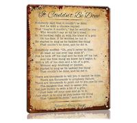 JRXFXEKW It Couldnt Be Done Literary Metal Sign Quote Wall-Art Motivational Poetry Decor Nature Scene Painting Prints Tin Plate Sign for Office Den 8 X 12 inch