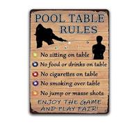 JRXFXEKW Pool Metal Sign Billiard 8 Ball Vintage Tin Sign for Man Cave Game Room Pub Tavern Wall-Art 8 X 12 inch