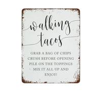 JRXFXEKW Retro Walking Sign Metal Tin Sign for Bachelorette Party Girls Night Out Dorm Room Decor (8 X 12 in)