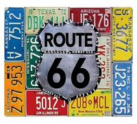 JRXFXEKW Route 66 Vintage Metal Sign Retro Tin Sign for Garage Bar Man Cave American Road Trip Wall Decor 8 X 12 in