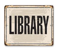 JRXFXEKW Solid Aluminum Book Lover Metal Sign Retro Library Theme for Home School or Office Study Wall Decor (8 X 12 in)