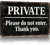 JRXFXEKW Vintage Style Polite Notice Sign Private Area No Entry Aluminum Metal Sign 8 X 12 in