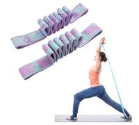 JRYGAC 2 Piezas Bandas Elasticas Musculacion, Banda Elastica Fitness, Banda Elastica Yoga, Banda Elastica Cerrada 8 Agarres, Banda Elastica Flexibilidad, para Pilates, Yoga, Fitness, Gimnasia, Danza