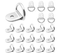 JRYGAC 20 Piezas Argollas de Amarre, Anillos de Amarre en D de Acero Inoxidable, Plegable Argolla Amarre Furgoneta, Gancho de Anillo D de Amarre Anillo, para Asegurar en Remolques, Botes, Automóviles