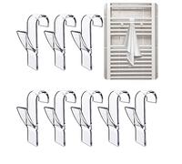JRYGAC 8 Pcs Gancho Toallero para Radiador Toallero, Radiador de Baño Colgador, Ganchos Radiador Toallero de Plástico, Gancho para Radiador Toallero Resistentes para Toallas y Ropa (Transparente)