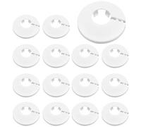 JRYXDS 15 Pcs Tapa De Tubo De Radiador Blanco Anillo De Plástico Cubierta Tapón Fundas Decorativas de Tubería para De Calefacción Tapones para Tubos de Embellecedor Rosetas Cubierta Collar Guirnalda