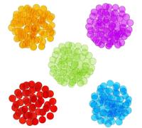 JRYXDS 150 Piezas Colores Bingo Fichas Póker Fichas Contar Fichas Plástico Transparentes Contadores para Aprender Cálculos Matemáticos Y Contar