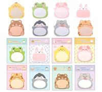 JRYXDS 160pcs 8 Estilos Pequeños Blocs de Notas para Regalos Infantiles, Notas Adhesivas Animales de Dibujos Animados, Bloc de Notas Autoadhesivo, Divertido Sticky Notes para Inicio Oficina Escuela