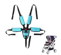 JRYXDS 1Pcs Arnes Seguridad Silla Niño, Cinturón de Seguridad para Bebé, Arnés de Seguridad de 5 Puntos para Niños y Niños, Correa Segura para Silla,trona,trona kinderkraft,Con almohadillas azules
