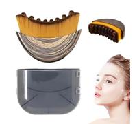 JRYXDS 1x Gesichtsbürste, Lymphatische Massagebürste für Kinn- und Kieferkontur, Ideal für tägliche Gesichtsmassage & Spa-Pflege, Braun, 8 x 6 cm