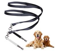 JRYXDS 2 Pcs Silbato Para Perros De Alta Frecuencia Silencioso, Accesorio Antiladridos Ultrasónico Con Cordón, Silbato Ajustable Para Perros Para Todas Las Razas,Negro Y Blanco