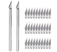 JRYXDS 2 Piezas Cutter Con 30 Cuchillas Hobby Knife Cutter Manualidades Para Herramienta Bricolaje Trabajos Artesanales