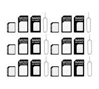 JRYXDS 4 En 1 Adaptador De Tarjeta Sim 6 Set Tarjeta Sim Adaptador Kit Bandeja De Tarjeta Porta Sim Ranura Adaptador De Tarjeta Sim Con Pin De Expulsión Sim