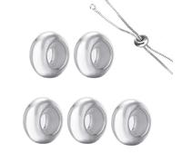 JRYXDS 5 Pcs Espaciadores Abalorios Oro Blanco De Plata De Ley De Goma Del Charm Stopper Para Mujer, Abalorios, Pulseras