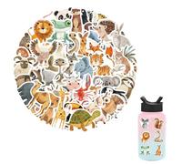 JRYXDS 50 Pegatinas De Animales Dibujados A Mano, Adhesivos De Animales Cartoon, Ilustraciones Únicas, Para Decorar Guitarras, Cuadernos, Maletas