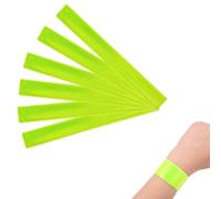 JRYXDS 6 Piezas Bandas Reflectantes A Presión,Brazalete Reflectante Altamente Reflexivo,Reflectantes A Presión, Bandas De Neón Para Running, Ciclismo, Niños