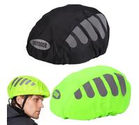JRYXDS Pack de 2 Cubrecascos Impermeables para Bicicleta, Funda Protectora Reflectante para Lluvia, Elástica y Plegable para Ciclismo, MTB y Deportes al Aire Libre