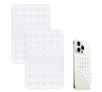 JRYXDS Pack De 2 Soportes Con Ventosa De Doble Cara Cuadrada Y De Silicona Antideslizante Soportes De Teléfonos Móviles Antideslizantes Para Selfies Y Videos