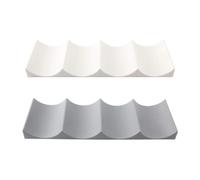 JRYXDS Porta Botellas de Nevera, 2 Soportes para Botellas de frigorífico, botellero de plástico, Europeo portabotellas de Mesa para Nevera, Ideal para Cocina, Nevera (Gris, Blanco)