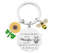 JRZDFXS Llavero Profe Regalo para Maestra Regalo Maestro personalizado Regalo para Maestros Regalo Maestro de ceremonia Regalo Maestro infantil