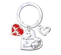 JRZDFXS Llaveros Pareja, Llaveros Personalizados, Pieza de Puzzle, Llavero Para Parejas, Amor, Coche, Placa Grabado, San Valentin (5)