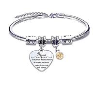 JRZDFXS Pulsera Mamá Personalizada Día de la Madre Regalo Original, Pulsera Mamá e Hija, Regalo de Cumpleaños para Mamá, Regalo para Mi Mamá de Navidad (7)