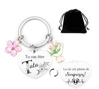 JRZDFXS - Regalo para embarazo, tata, llavero para futuro, tata, llavero, regalo para hermana o cumpleaños, Navidad, nacimiento