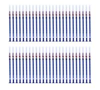 Jrzyhi 50 tubos de plástico de 1 ml con cabezal de 25 g - 25 mm, sello independiente, para pegamento, tinta, aceite de motor, laboratorio, jeringa dosificadora, no uso médico