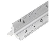 Jrzyhi Escalímetro triangular de aluminio, grabado con láser, regla de arquitectura ideal para estudios de arquitectura e ingeniería, diferentes escalas