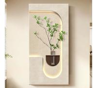 JS Ellie Arte de Pared estereoscópico 3D, Pintura Decorativa de Piedra Arenisca con luz LED Grande, Adecuada para Sala de Estar, Entrada y Pasillo C 50 * 100cm (Electric)