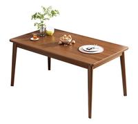 JS Ellie Escritorio de Madera Moderno y Sencillo, se Puede Utilizar para Leer, estudiar o Colocar la computadora para Trabajar, Adecuado para Estudio, Restaurante, casa de té, Dormitorio Walnut 140cm