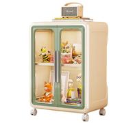 JS Ellie Estante de Almacenamiento móvil con estantes y Ruedas, estantería Plegable para niños, Organizador de Sala de Estar, Puede Contener artículos de Primera Necesidad, Libros, Juguetes Green C