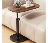 JS Ellie La Mesa pequeña se Puede Subir y Bajar, lo Que la Hace Ligera y fácil de Mover. Se Puede Colocar en el Dormitorio, la Sala de Estar y el Estudio para Leer, Tomar un café o Trabajar Walnut