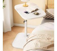 JS Ellie La Mesa pequeña se Puede Subir y Bajar, lo Que la Hace Ligera y fácil de Mover. Se Puede Colocar en el Dormitorio, la Sala de Estar y el Estudio para Leer, Tomar un café o Trabajar White