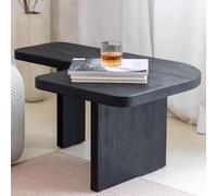 JS Ellie Mesa de Centro Estilo WABI-sabi de Forma Irregular, Disponible Individualmente o en Varias Combinaciones, Fabricada en Madera Maciza, Apta para salón, Dormitorio y balcón L-Shape Single Unit