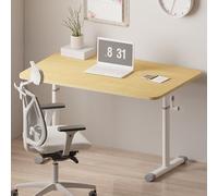 JS Ellie Mesa de Estudio Ajustable con manivela y Soporte de Acero al Carbono, se Puede Usar para Trabajo de Oficina, Colocar una computadora de Escritorio para Jugar, Hacer tareas y Leer Libros
