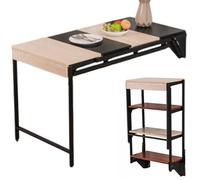 JS Ellie Mesa Plegable montada en la Pared, se Puede Transformar en un Estante de Pared y se Puede Utilizar como Mesa de Comedor, Soporte para Plantas o Escritorio E
