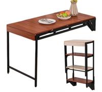 JS Ellie Mesa Plegable montada en la Pared, se Puede Transformar en un Estante de Pared y se Puede Utilizar como Mesa de Comedor, Soporte para Plantas o Escritorio C