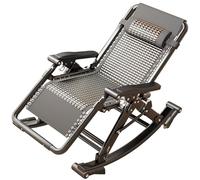 JS Ellie Silla Mecedora Plegable, Cubierta con refrescantes partículas de Hielo; se Puede Usar para Sentarse, reclinarse o mecerse, Ideal para la Sala de Estar, el jardín y Exteriores Black