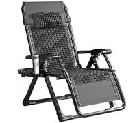 JS Ellie Sillón reclinable para Adultos, con reposacabezas y Bolas de Masaje, Fresco y Transpirable, Ideal para la Sala de Estar, la Oficina, el balcón y el Estudio Black