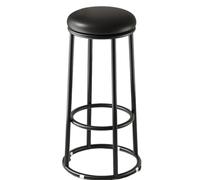 JS Ellie Un Juego de Dos taburetes de Bar, con tapizado de Cuero PU y cómodo reposapiés, Isla de Cocina, una cafetería y una Sala de Estar. Black A 1 Piece