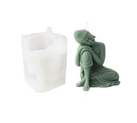 JS MOLD Molde de silicona 3D para velas de Buda, molde de jabón, molde para hacer velas de yeso, jabón, cera de soja (01#)