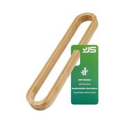 JS Toallero de madera de bambú sin taladrar, toallero de invitados, autoadhesivo, para baño, baño, puerta, cocina, 43 cm