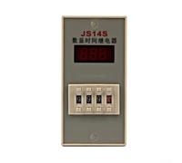 JS14S Relé de tiempo AC 220V/380V con pantalla digital, relé de retardo programable ajustable, 11 pines, con zócalo para industria, taller y alumbrado público, gris (AC380V)