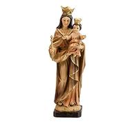 JSA Figura Virgen Maria AUXILIADORA Efecto Madera Vieja (20_cm)