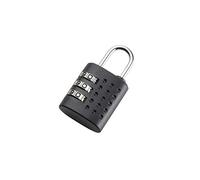 JSA Universal Zahlenschloss, Kofferschloss mit 3-stelligem Sicherheitsschloss mit Metallbügel, Schwarz Etiqueta para Equipaje 5 Centimeters Negro (Schwarz)
