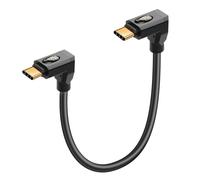 JSADZKJ 240W USB 4.0 C Schnellladekabel 90 Grad USB 4.0 Typ C Männlich Kabel 40Gbps USB C zu USB C Daten Kurzes Kabel 8K@60Hz Videoausgang Kompatibel für Smartphone Laptop