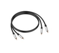 JSADZKJ 2RCA macho a 2RCA macho cable de audio estéreo,doble RCA subwoofer cable de audio,chapado en oro RCA conector de cables adaptadores AUX para HDTV,amplificadores,sistemas Hi-Fi 1.64ft